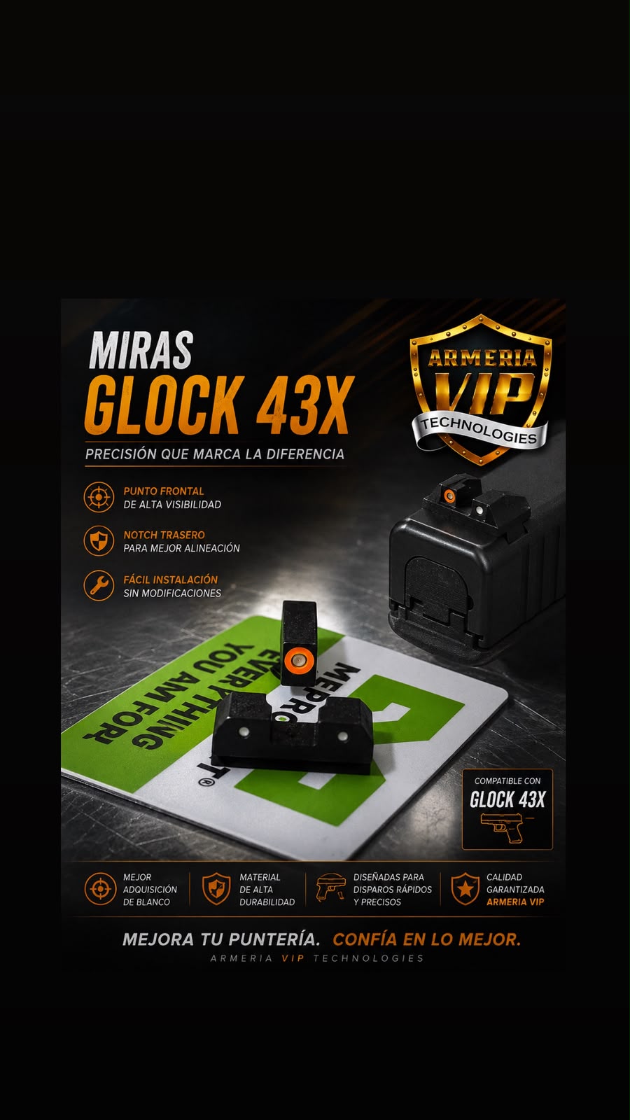 Miras Glock 43X