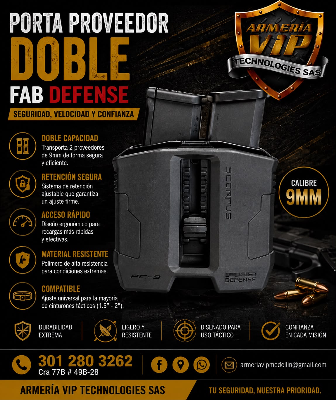 Porta Proveedor Doble Fab Defense