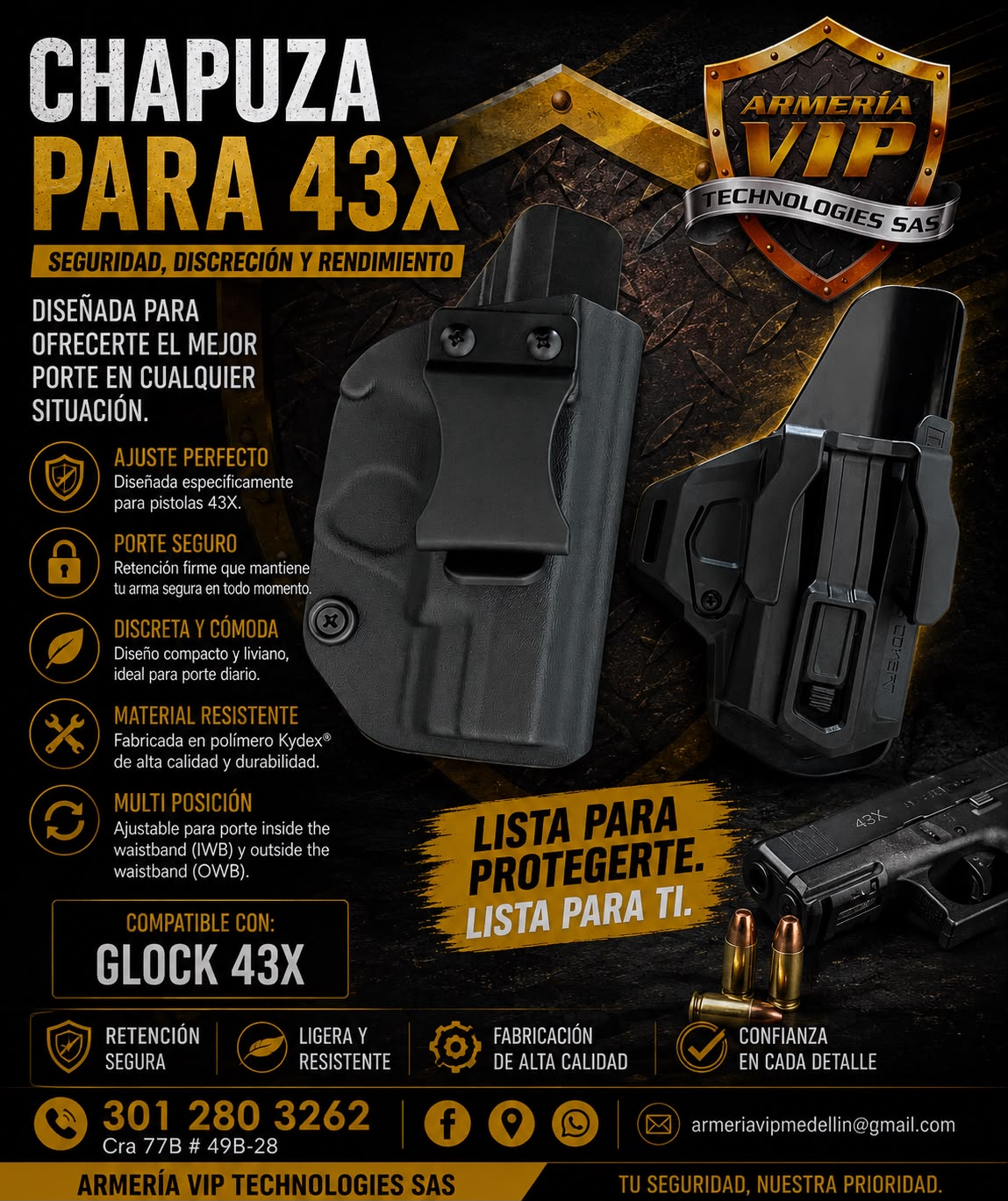 Chapuza Kydex Glock 43X